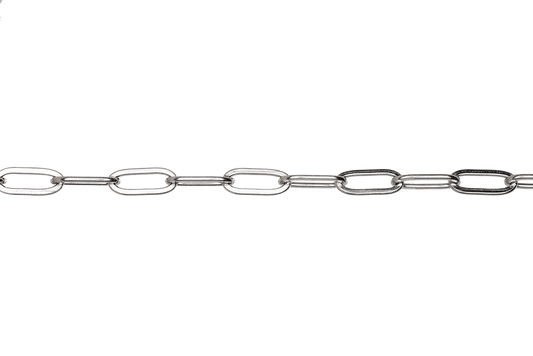 11mm x 4.25mm Stainless Steel Paperclip Cable Chain sold by the Foot - CH 147SS