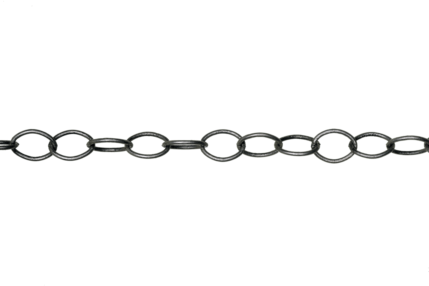 Thin Round Cable Chain multiple finishes available measures 6mm x 5mm sold by the Foot - CH 2600