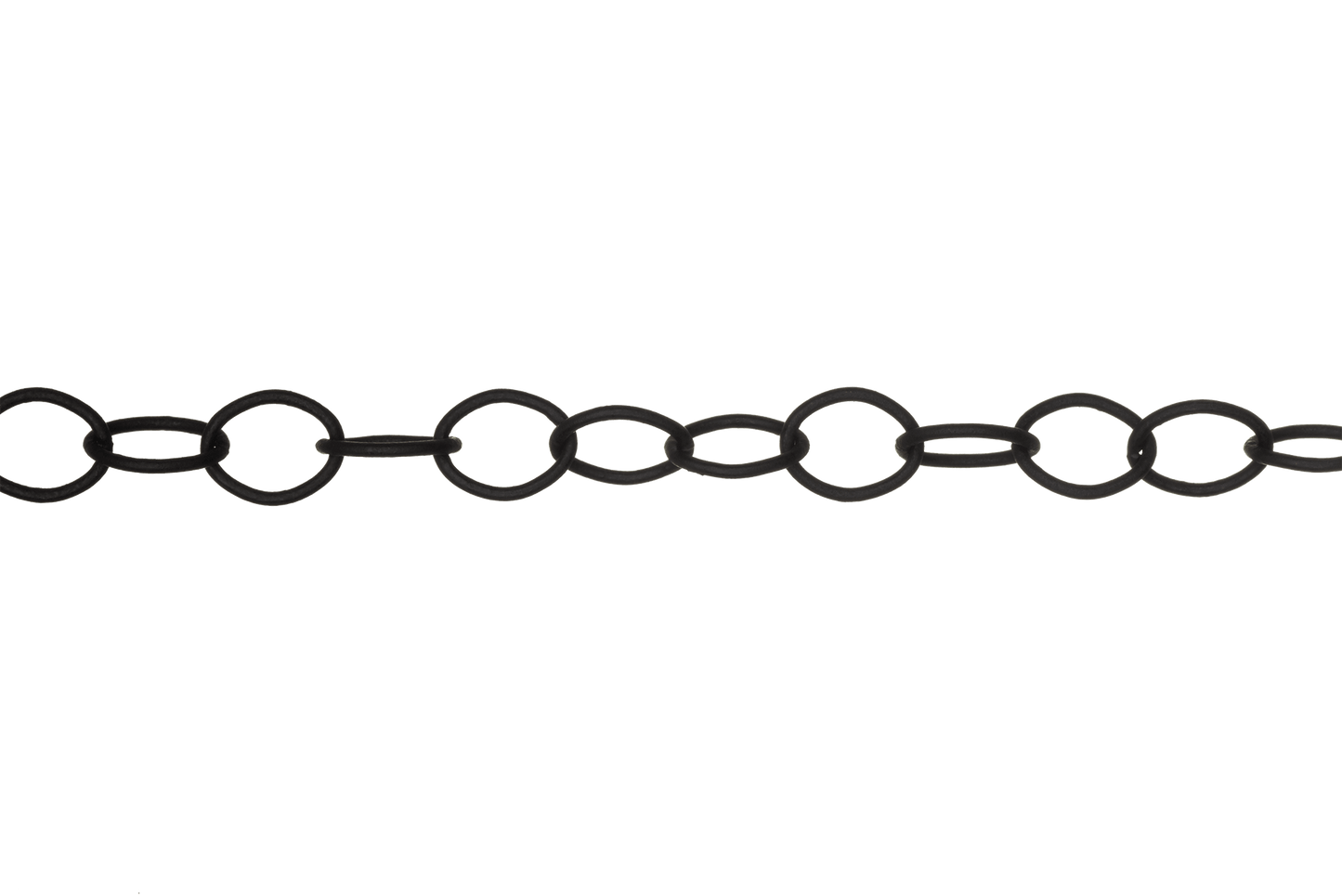 Thin Round Cable Chain multiple finishes available measures 6mm x 5mm sold by the Foot - CH 2600