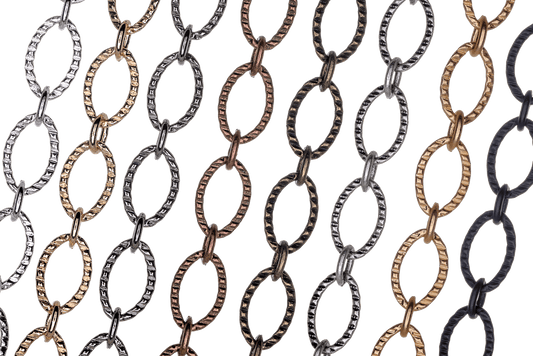 Cable Chain - 9mm x 6mm - Available in Multiple Colors - Sold by the Foot - CH 28