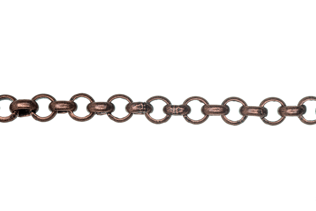 Rolo Belcher Chain Medium Size measures 3.5mm available in Multiple Finishes sold by the Foot - CH 350