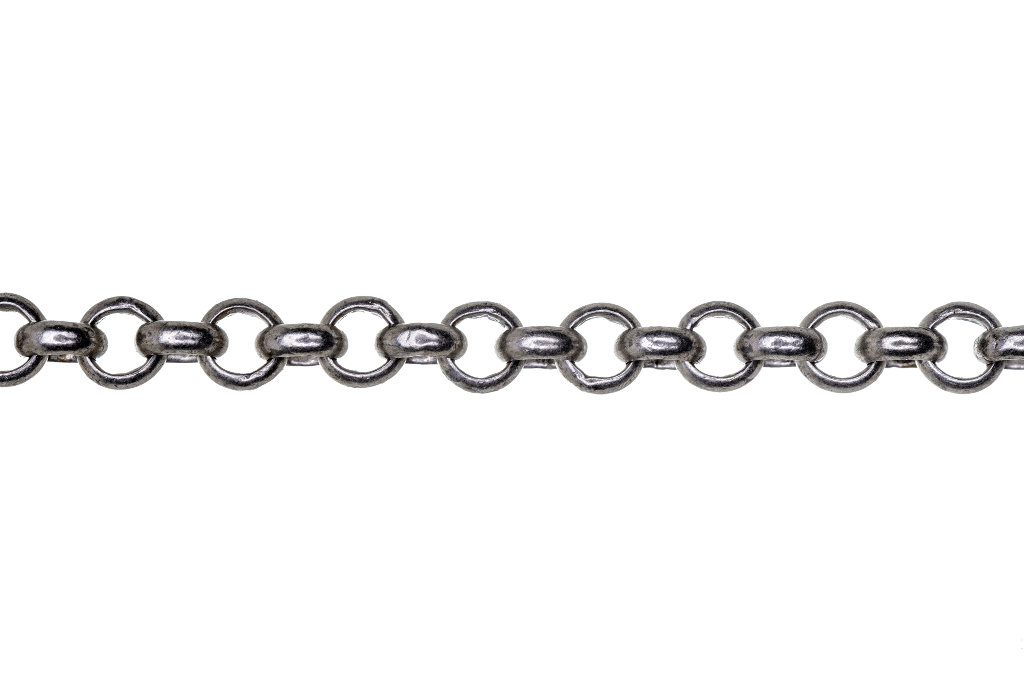 Rolo Belcher Chain Medium Size measures 3.5mm available in Multiple Finishes sold by the Foot - CH 350