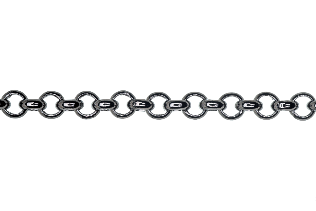 Rolo Belcher Chain Medium Size measures 3.5mm available in Multiple Finishes sold by the Foot - CH 350