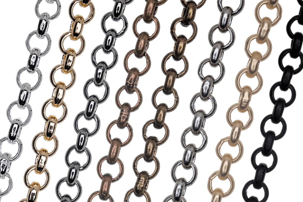 Rolo Belcher Chain Medium Size measures 3.5mm available in Multiple Finishes sold by the Foot - CH 350