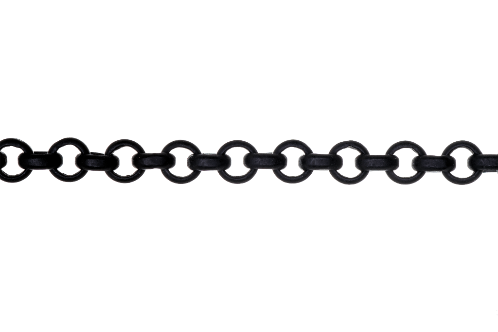 Rolo Belcher Chain Medium Size measures 3.5mm available in Multiple Finishes sold by the Foot - CH 350