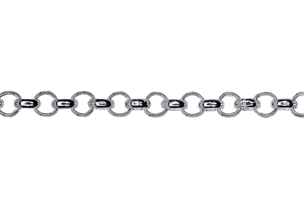 Rolo Belcher Chain Medium Size measures 3.5mm available in Multiple Finishes sold by the Foot - CH 350