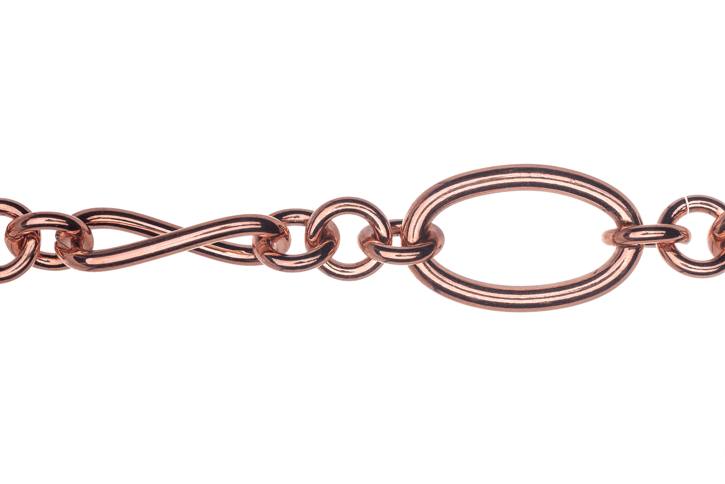 Large Oval Cable Chain with Twisted Link - 26mm x 16mm - Available in Multiple Colors - Sold by the Foot - CH 810