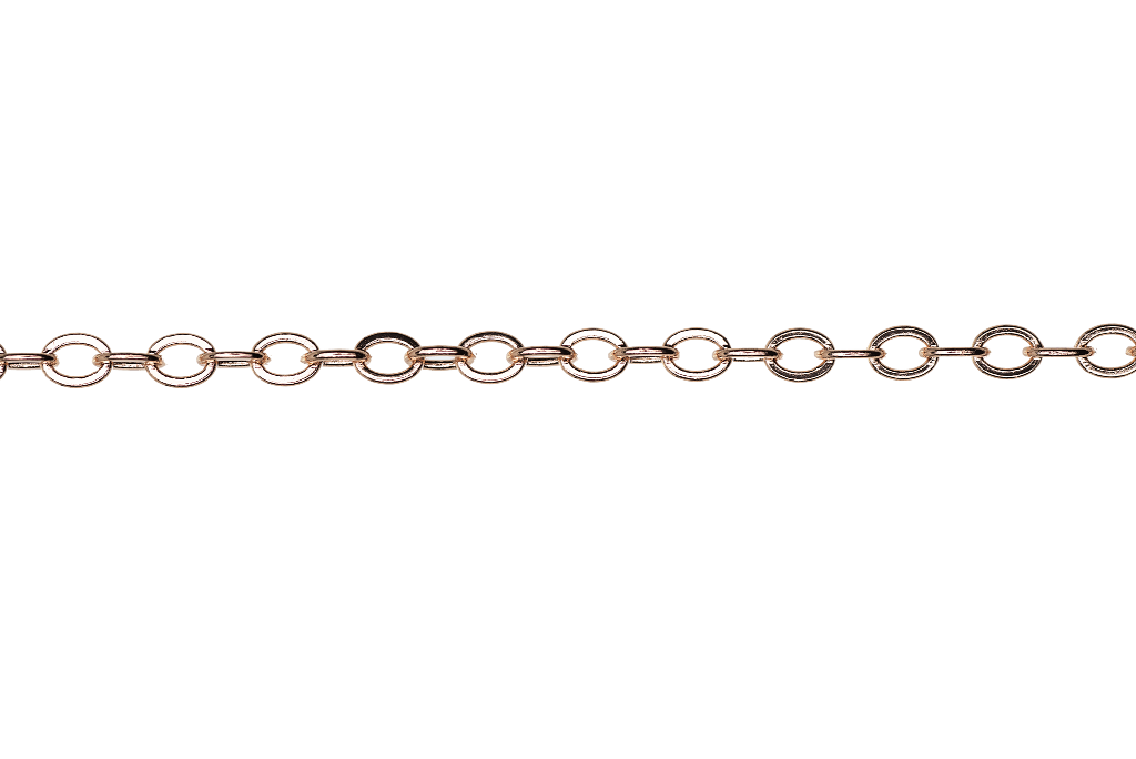 Cable Chain Medium Size - Multiple Finishes Available - Measures 3mm x 4mm - Sold by the Foot - CH 819