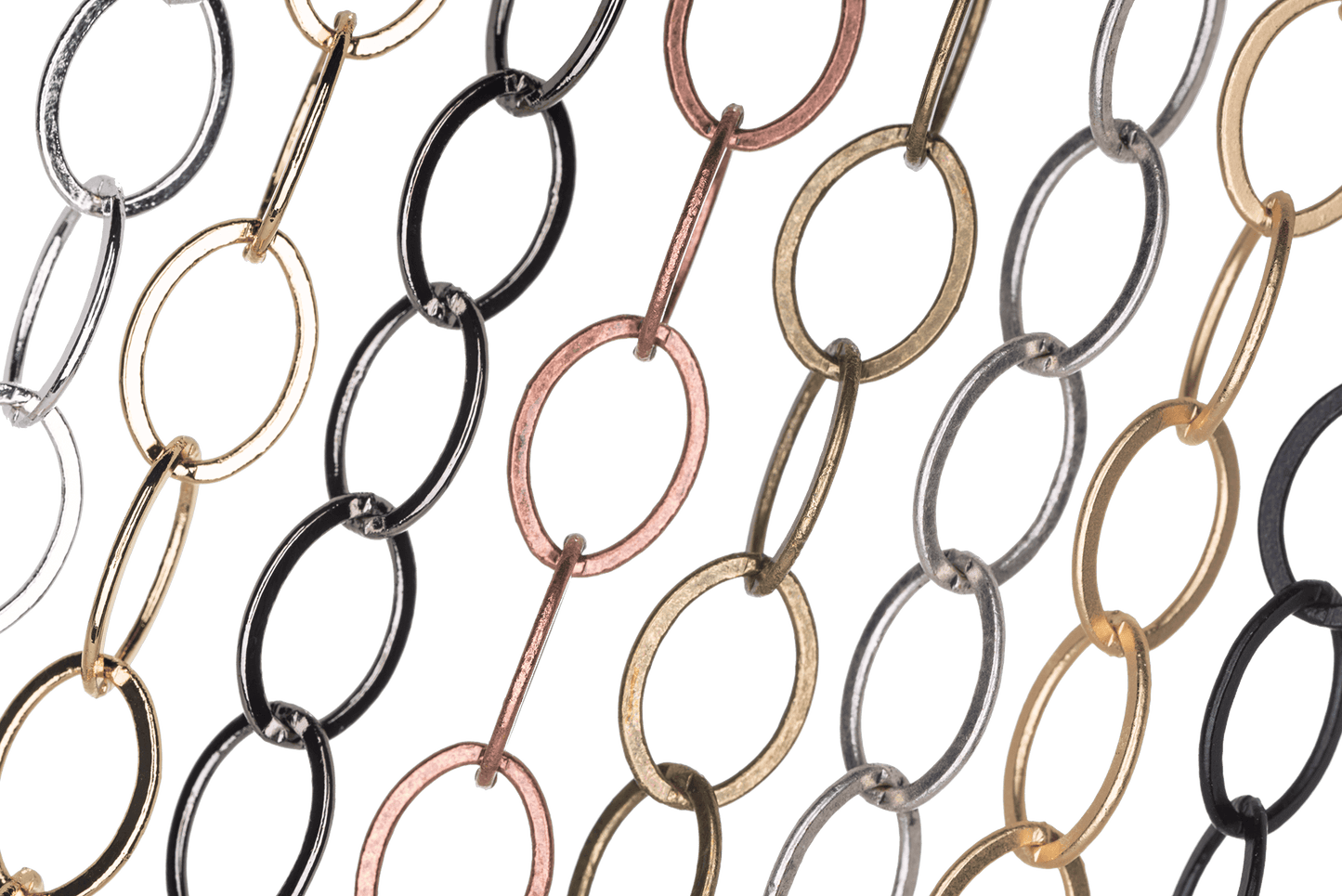 12mm x 9mm Flat Oval Cable Chain Sold by The Foot - CH 828