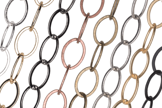 12mm x 9mm Flat Oval Cable Chain Sold by The Foot - CH 828