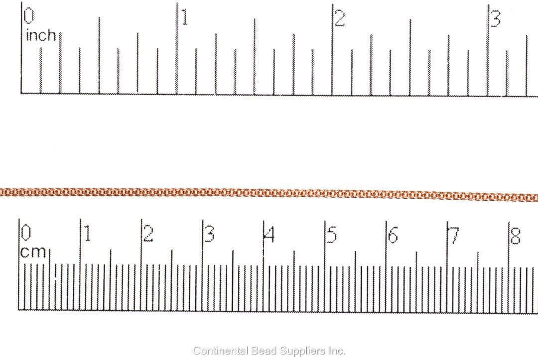 1.5mm Fine Curb Chain Sold by The Foot - CH 841