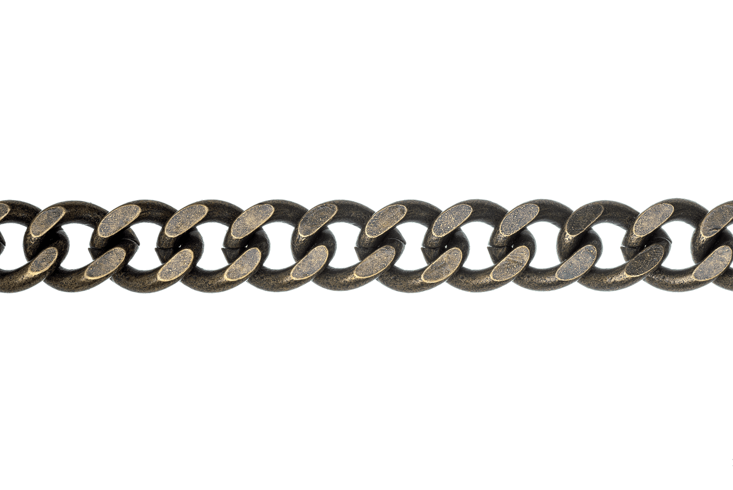 XL Cuban Link Curb Chain measures 12mm x 10mm available in Many Finishes sold by the Foot - CH 845