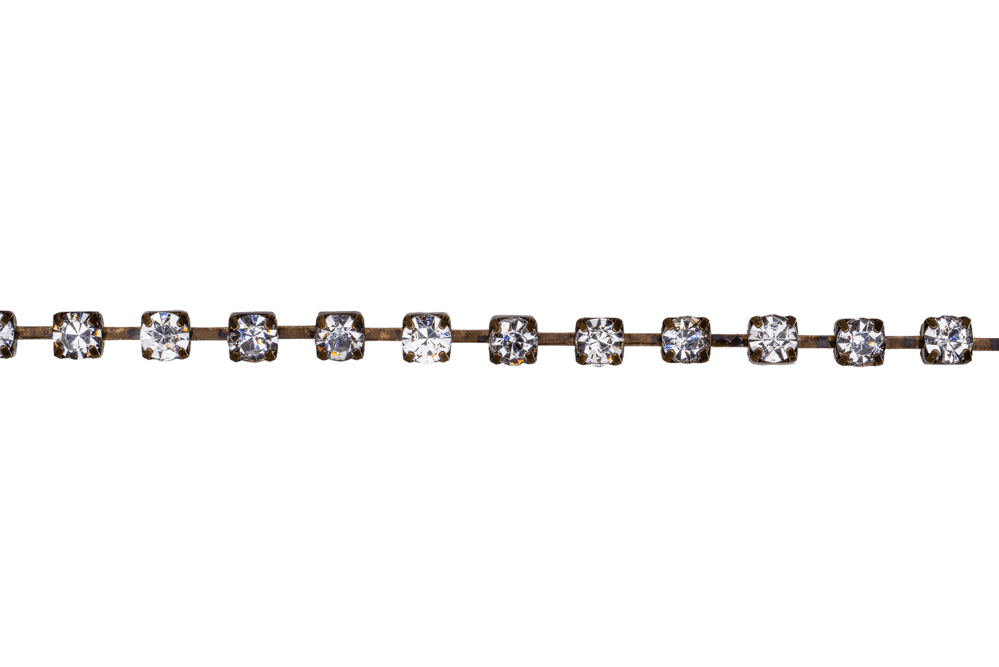 4mm Rhinestone Cup Chain - Made of Brass - Sold by the Foot - Ch-849