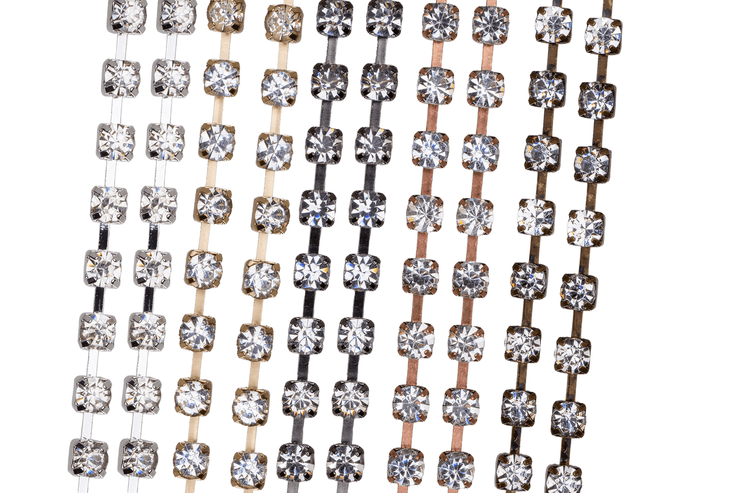 4mm Rhinestone Cup Chain - Made of Brass - Sold by the Foot - Ch-849