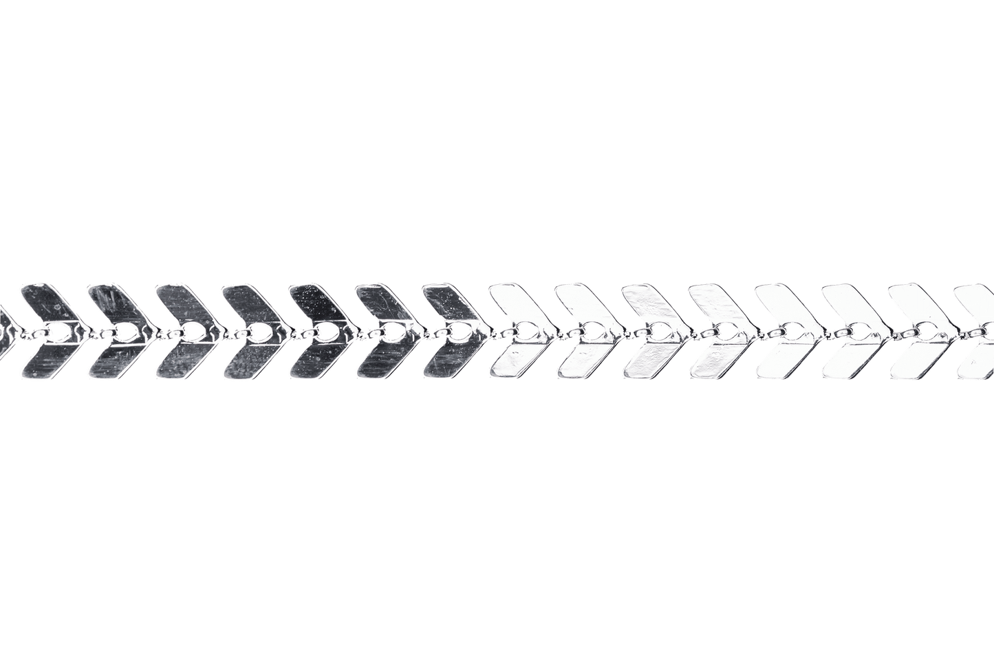 Chevron Herringbone Specialty Chain - Multiple Finishes Available - Measures 6.5mm - Sold by the Foot - CH 892