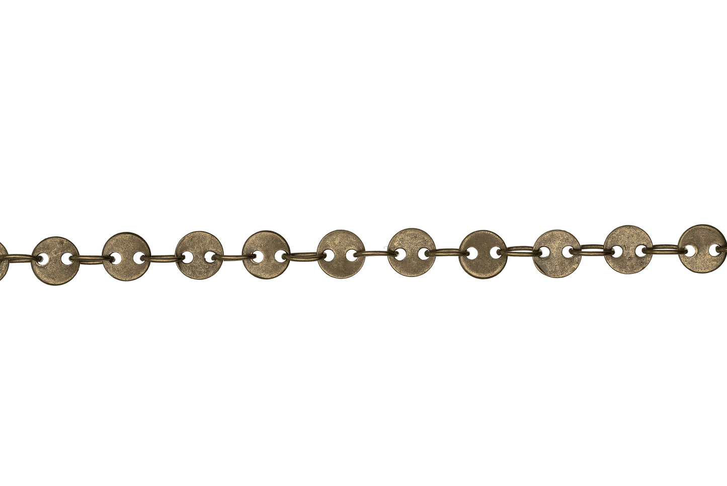 Round Disc Specialty Chain Medium Size measures 4mm available in Multiple Finishes sold by the Foot - CH 897