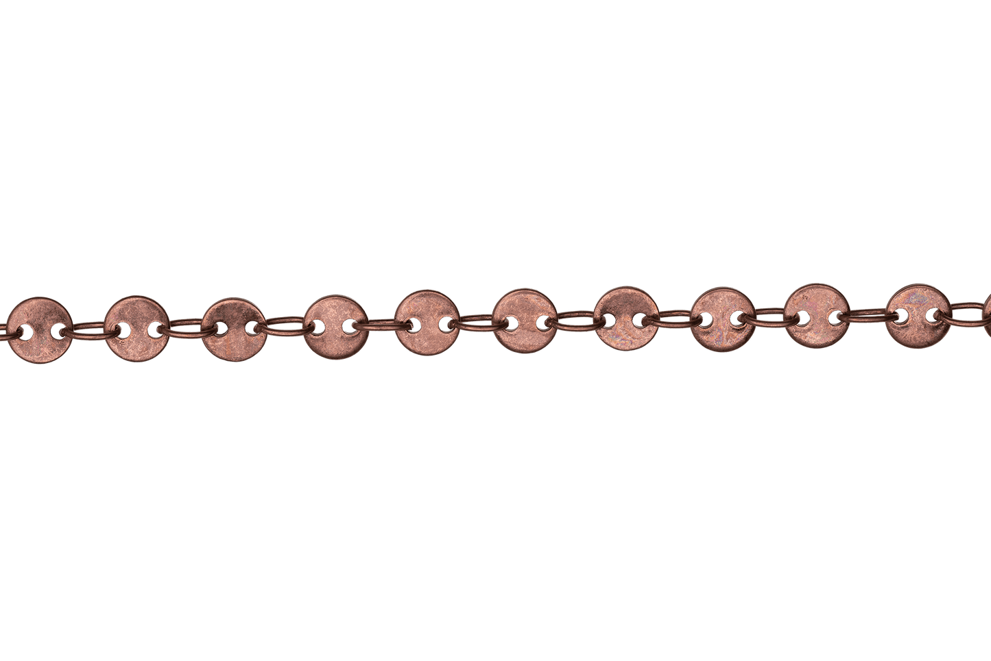 Round Disc Specialty Chain Medium Size measures 4mm available in Multiple Finishes sold by the Foot - CH 897