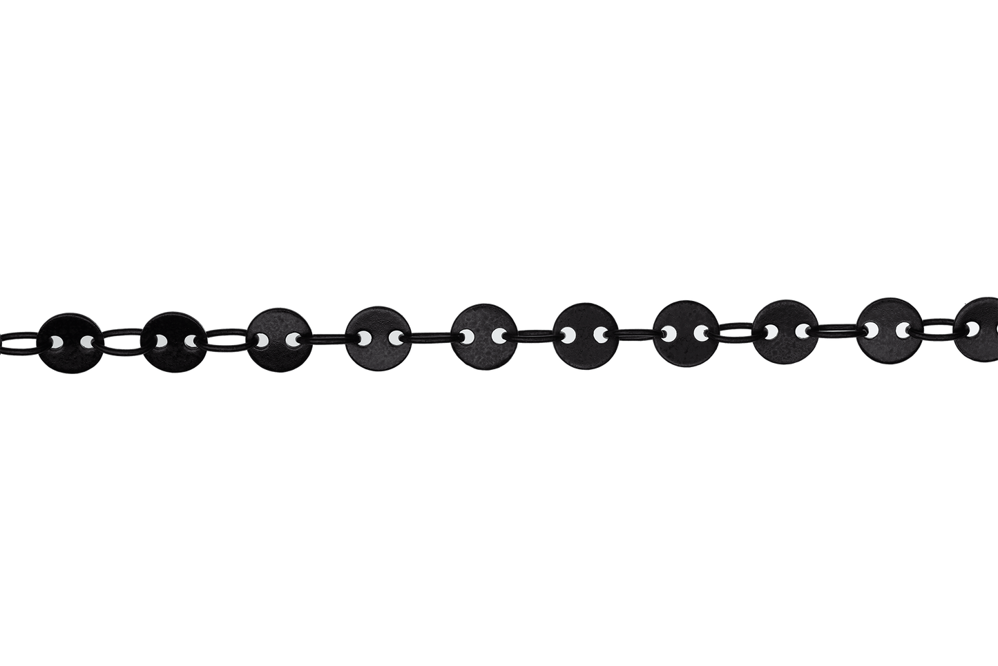 Round Disc Specialty Chain Medium Size measures 4mm available in Multiple Finishes sold by the Foot - CH 897