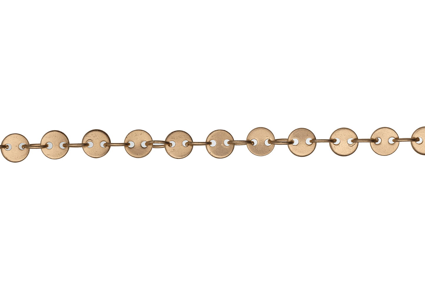 Round Disc Specialty Chain Medium Size measures 4mm available in Multiple Finishes sold by the Foot - CH 897