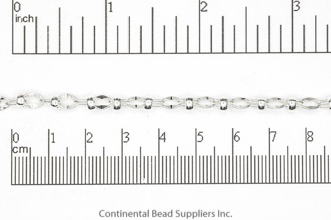 6mm Hammered Cable Satellite Chain Sold by The Foot - CH 919