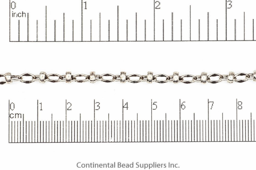 6mm Hammered Cable Satellite Chain Sold by The Foot - CH 919