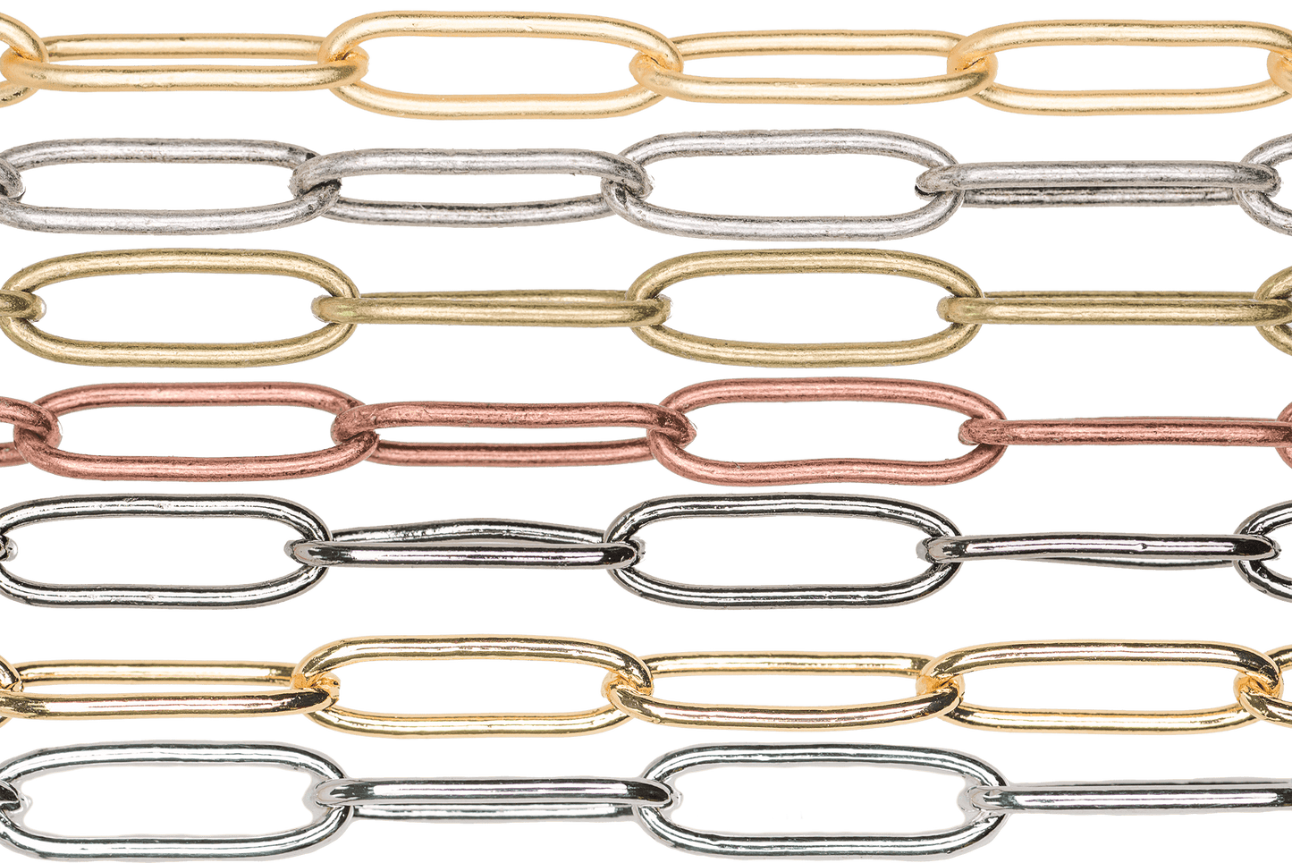 Large Paperclip Cable Chain - Measures 19mm x 6.5mm - Available in Many Finishes - Sold by the Foot - CH 932