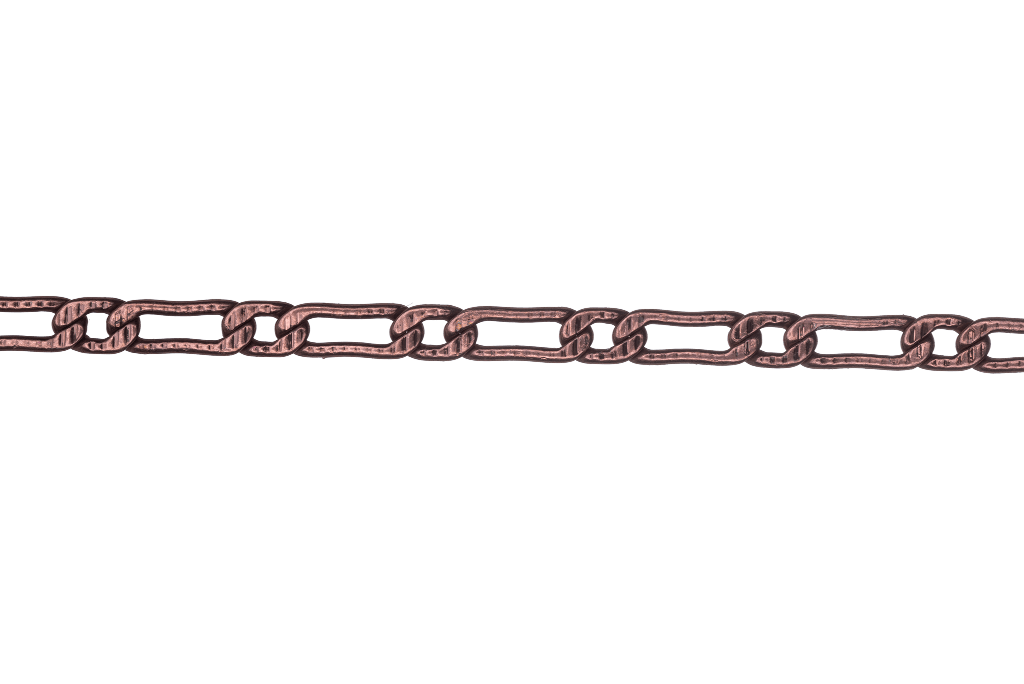 3.2mm Medium Textured Curb Chain - Made of plated brass - Sold by the foot - CH-943