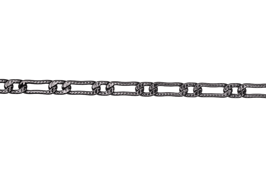3.2mm Medium Textured Curb Chain - Made of plated brass - Sold by the foot - CH-943