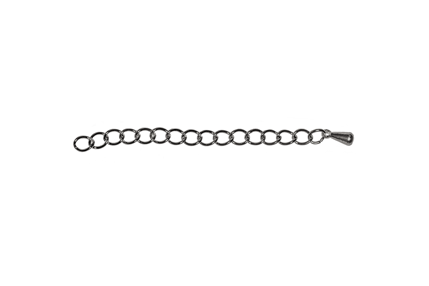 3mm Extender Curb Chain w/Pendant - Available in Multiple Colors - Sold Individually - CH-EXT2 2''