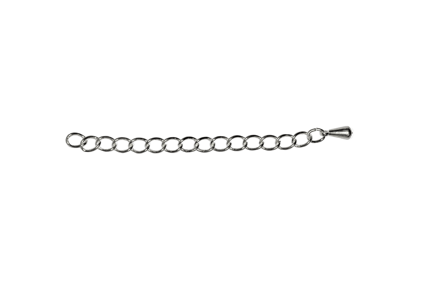3mm Extender Curb Chain w/Pendant - Available in Multiple Colors - Sold Individually - CH-EXT2 2''