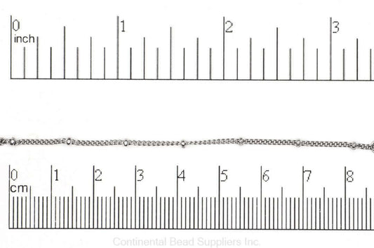 1.2mm Curb Satellite Chain w/Ball sold by the foot - CH 143SS