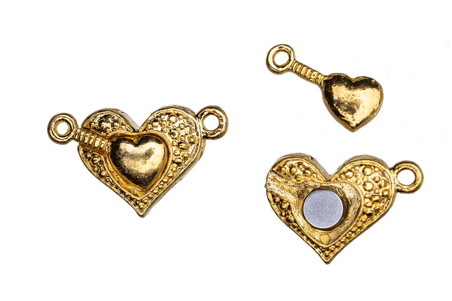 19mm x 11mm Heart Magnetic Clasp sold by the Piece - CL/MC12