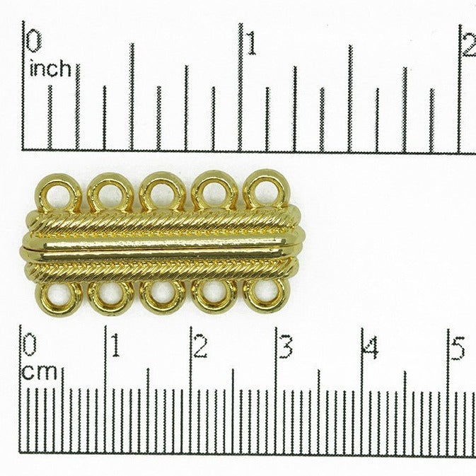 32mm x 17mm Magnetic 5 loop Clasp Sold by the Piece - CL/MC9