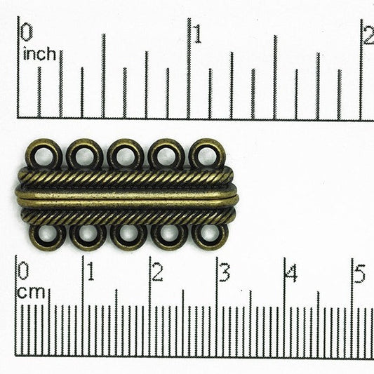 32mm x 17mm Magnetic 5 loop Clasp Sold by the Piece - CL/MC9