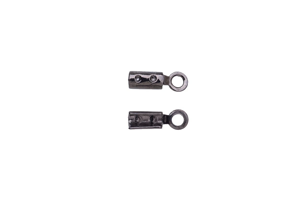 Fold Over Cord or Chain End - Fits 1mm Chain or Cord - Sold in packages of 24 - CRL 1.