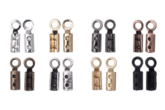 Fold Over Cord or Chain End - Fits 1mm Chain or Cord - Sold in packages of 24 - CRL 1.