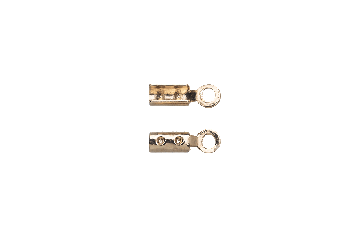 Fold Over Cord or Chain End - Fits 1mm Chain or Cord - Sold in packages of 24 - CRL 1.