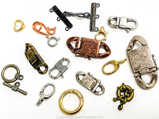 Assorted Clasps - Available in Various Styles, Finishes, and Sizes - Sold Individually - CL/ASST