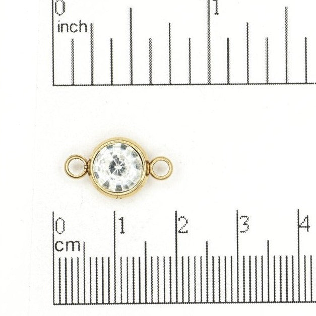 Permanent Jewelry Gold Connectors with CZ Crystals  10mm available in Silver & Gold sold Individually - CONN10SS