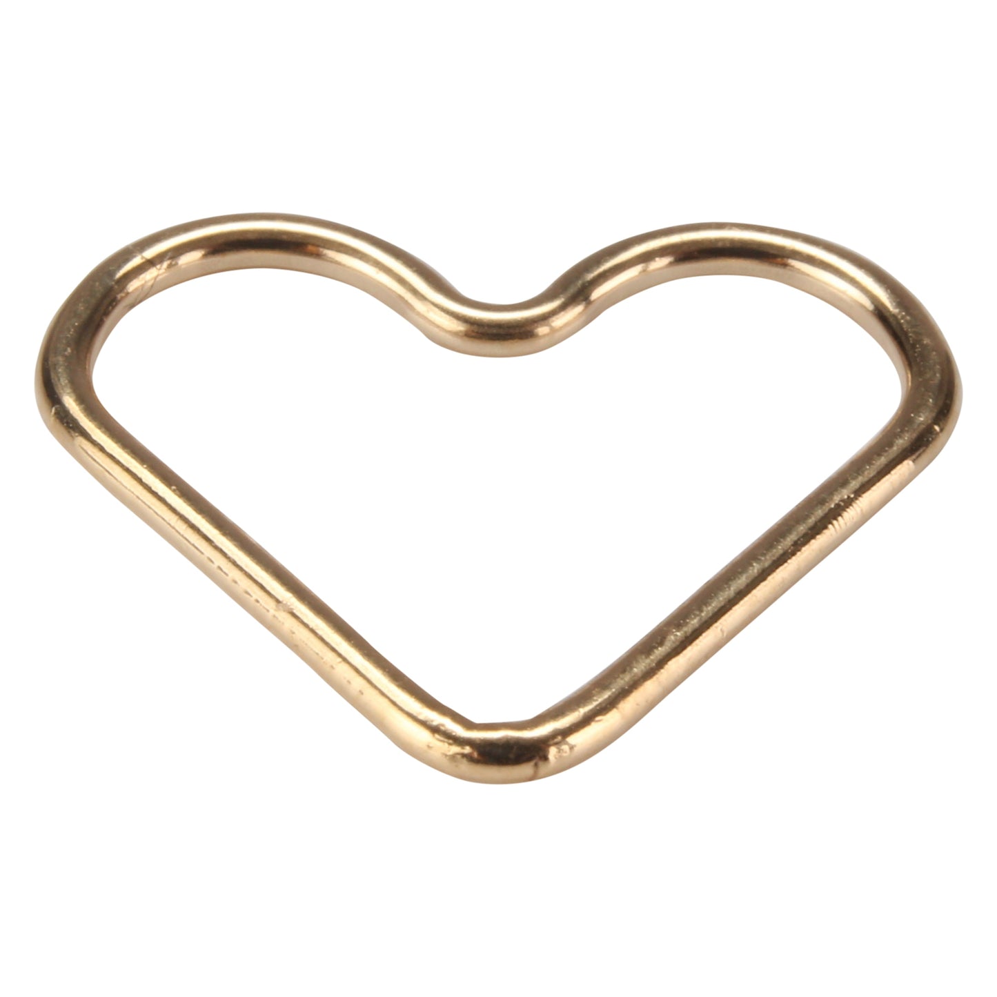 Heart Jump Ring for Permanent Jewelry, Gold-Filled