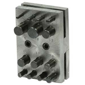Square Frame Metal Disc Cutter 14 Round Discs