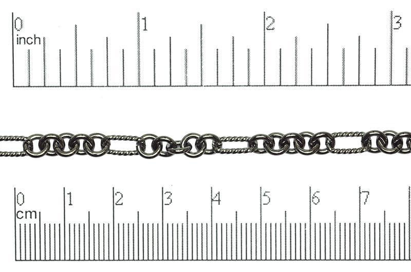 9mm x 5mm Rectangle Rope Cable Chain - Made of plated brass - Sold by the foot - Ch-803