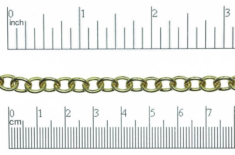 Cable Chain 8mm x 6.5mm available in Multiple Colors sold by the Foot - CH 806