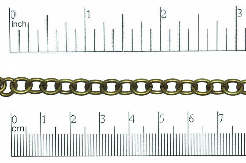 Cable Chain 8mm x 6.5mm available in Multiple Colors sold by the Foot - CH 806