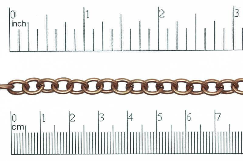 Cable Chain 8mm x 6.5mm available in Multiple Colors sold by the Foot - CH 806
