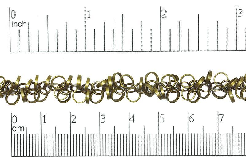 5mm Dangle Disc Chain - Made of plated brass - Sold by the foot - Ch-808