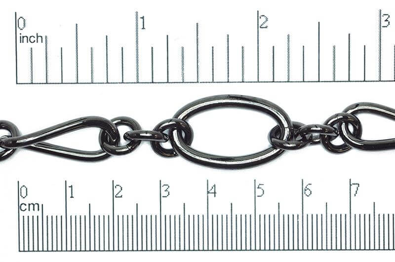 Large Oval Cable Chain with Twisted Link - 26mm x 16mm - Available in Multiple Colors - Sold by the Foot - CH 810