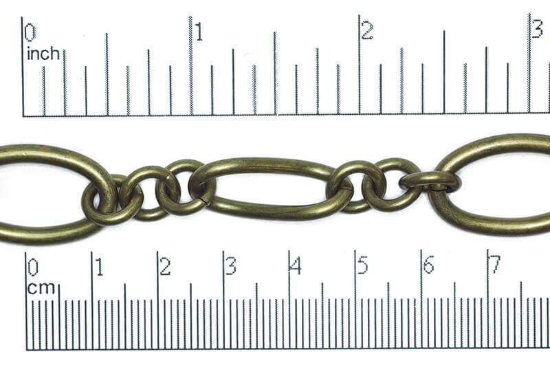 Large Oval Cable Chain with Twisted Link - 26mm x 16mm - Available in Multiple Colors - Sold by the Foot - CH 810