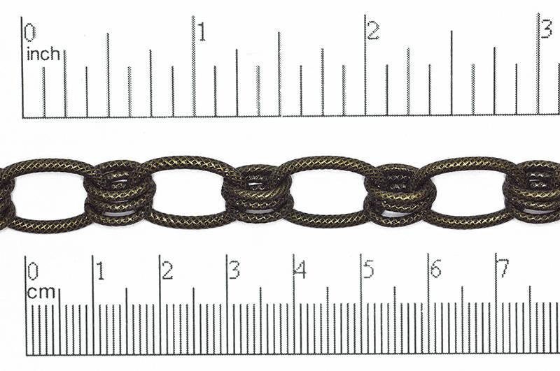 Cable Chain - 19mm x 12mm - Available in Multiple Colors - Sold by the Foot - CH 811