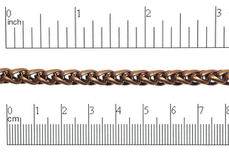 5.5mm Wheat Snake Byzantine Chain Sold by The Foot - CH 832